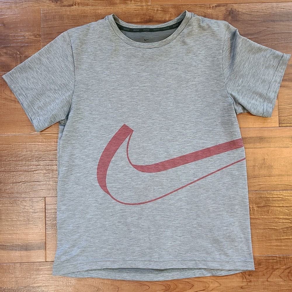 Nike Shirt Youth Kids XL Dry Fit Gray Sportswear Activewear Athleisure Casual